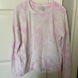 Lucky Brand Pink Tie Dye Pull Over Sweatshirt
